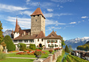Spiez Castle on Lake Thun, Switzerland